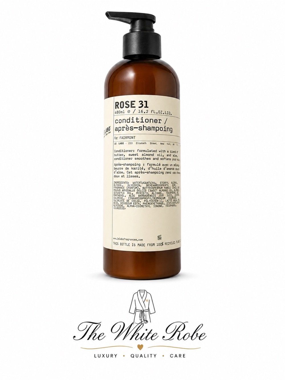 Le Labo Rose 31 Conditioner 16.2 oz 480ml Fairmont Hotel Full Size